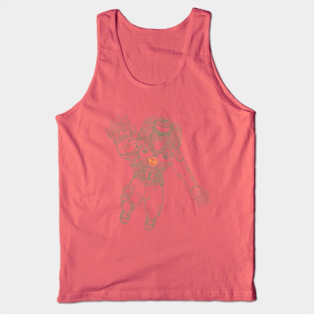 MHI Green Outline Spaceman Tank Top by mylehighinternational